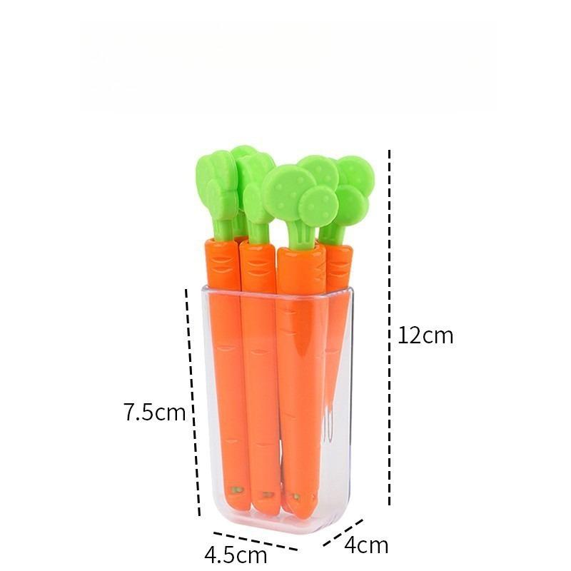 Storage Box Tulip And Carrot Shaped Magnetic Sealing Clips, Food Packaging Clips And Storage Box, Snack Bag Sealing Clip