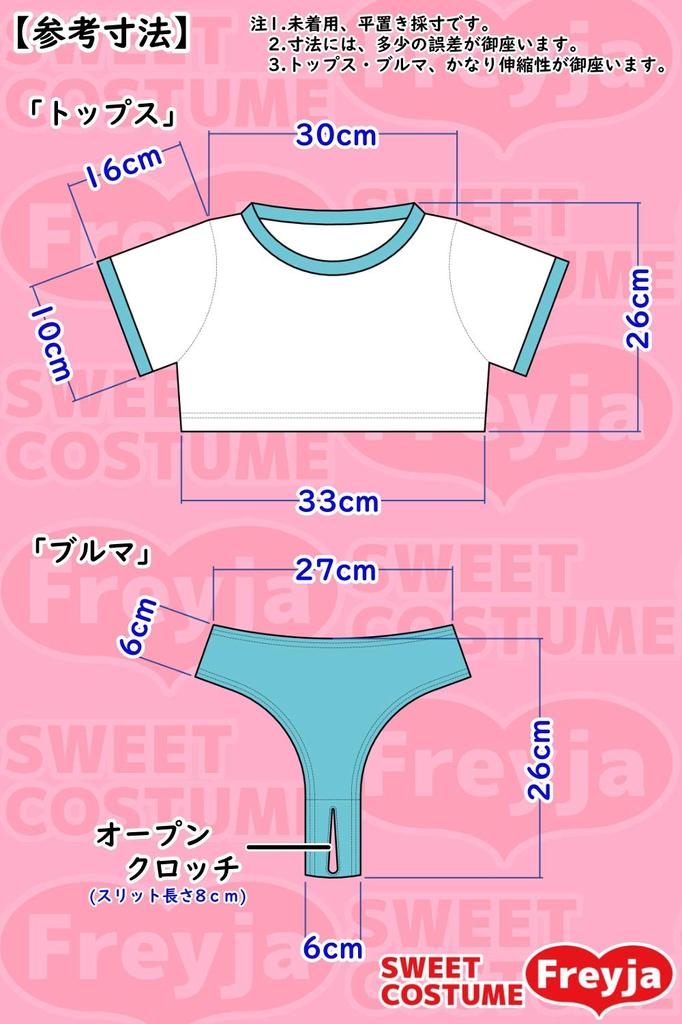 Perforated Gym 3 Piece Athletic Cosplay [SC Freya] Bloomers, Clothes, Pasties, Set, Clothes, (Blue)