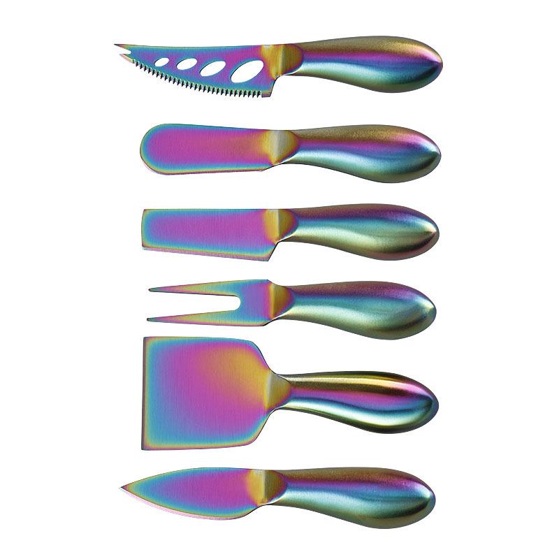 Stainless Steel Titanium Cheese Knife with Hollow Handle