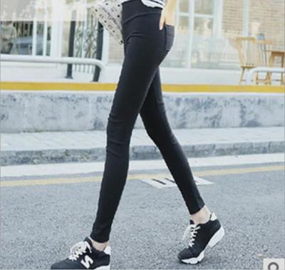 Korean Fashion Women's Skinny Pencil Pants with Back Pockets - Plus Size Leggings