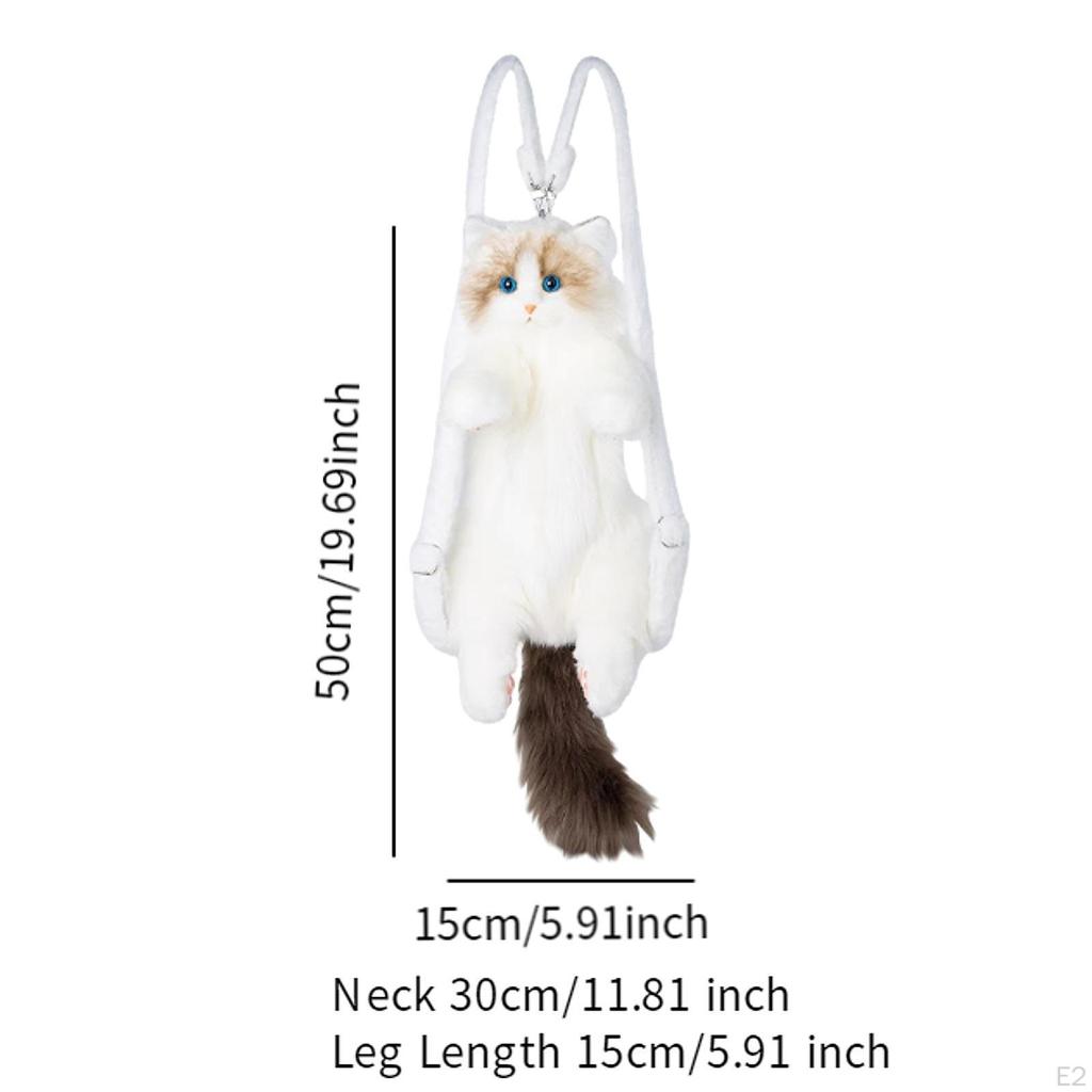 Cute Cat Backpack Realistic Funny Stuffed Animals for Teens Child