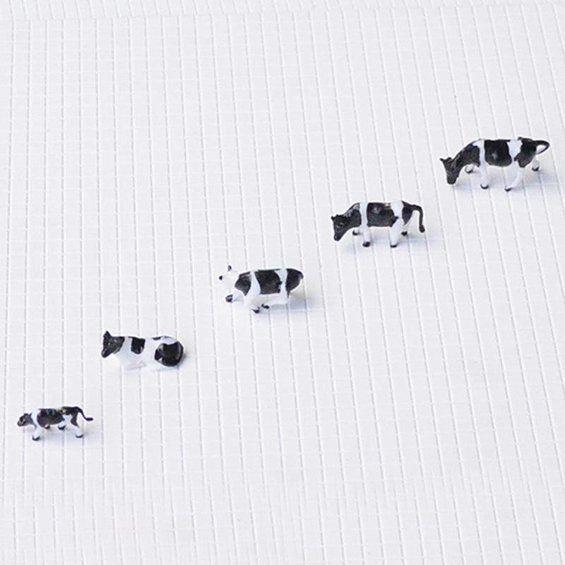 10Pcs 1:87 Scale Soft Rubber Diy Cow Model Train Layout Model Building Toys