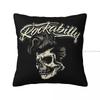 Rockabilly Skull Hug Pillowcase Rock N Roll Backpack Cojines Sofa DIY Printed Office Throw Pillow Case Decorative