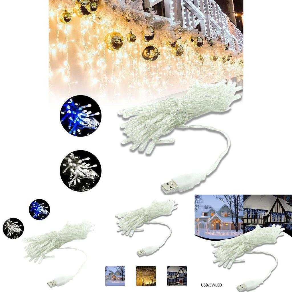 Usb Led String Of Lights With Meteor Shower Effect For Christmas And Holiday Decor