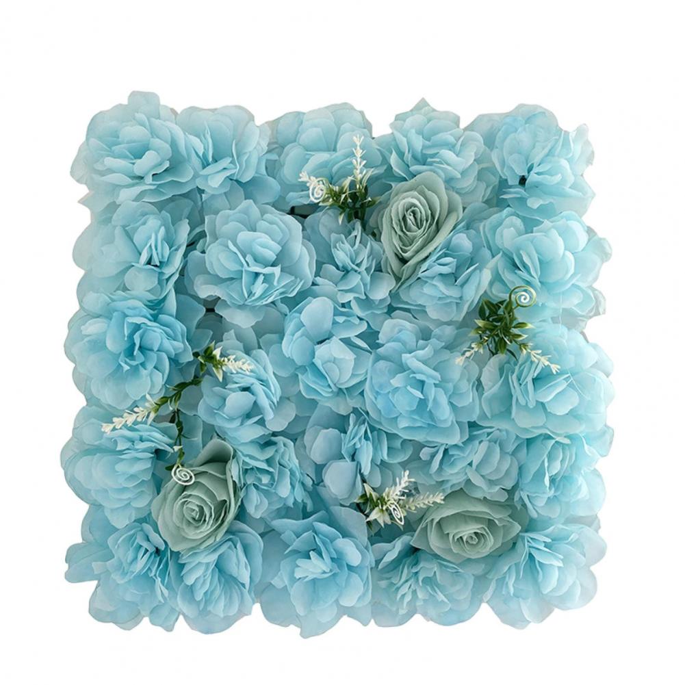 30cm Artificial Rose Flower Wall Panel Wedding Bridal Baby Shower Party DIY Square 3D Floral Wall Backdrop Decoration Photo Prop