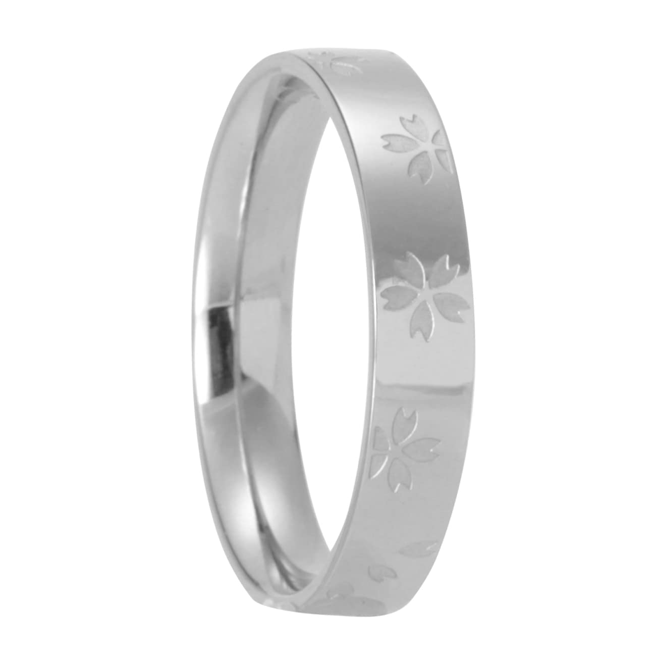 

Ring Pairing 21 Cherry Blossom Stainless Steel Ring Wedding Engagement Cherry Blossom Ring Silver Color 21 okasv21 [PIAcollection] No. No.