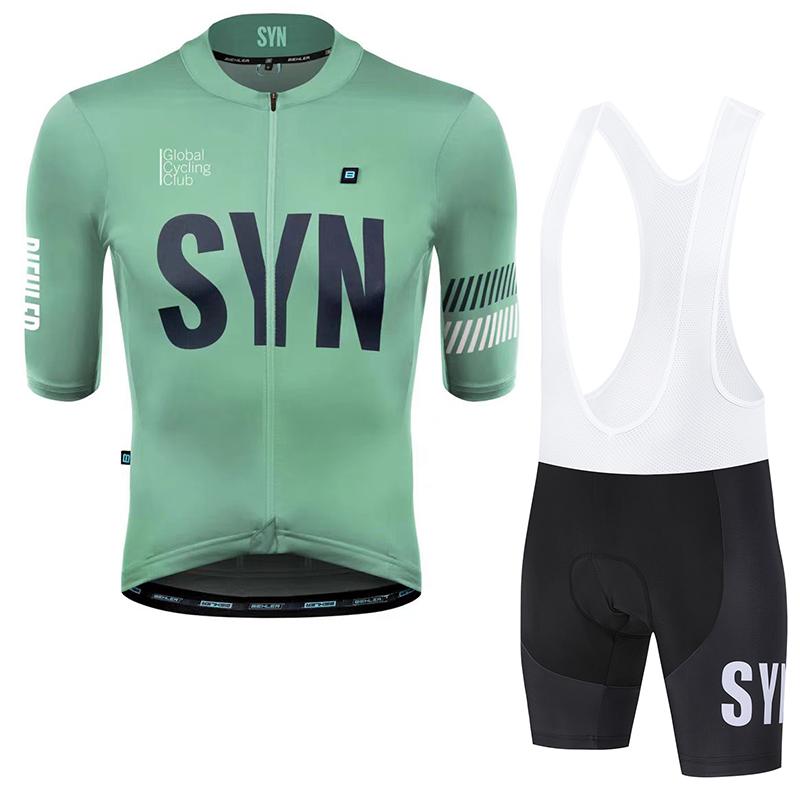 Road Bike Cycling Suit Summer Cycling Jersey Sponge Cushion Cycling Bib Polyester Fiber Bicycle Top 2026 Summer Breathable Cycling Suit
