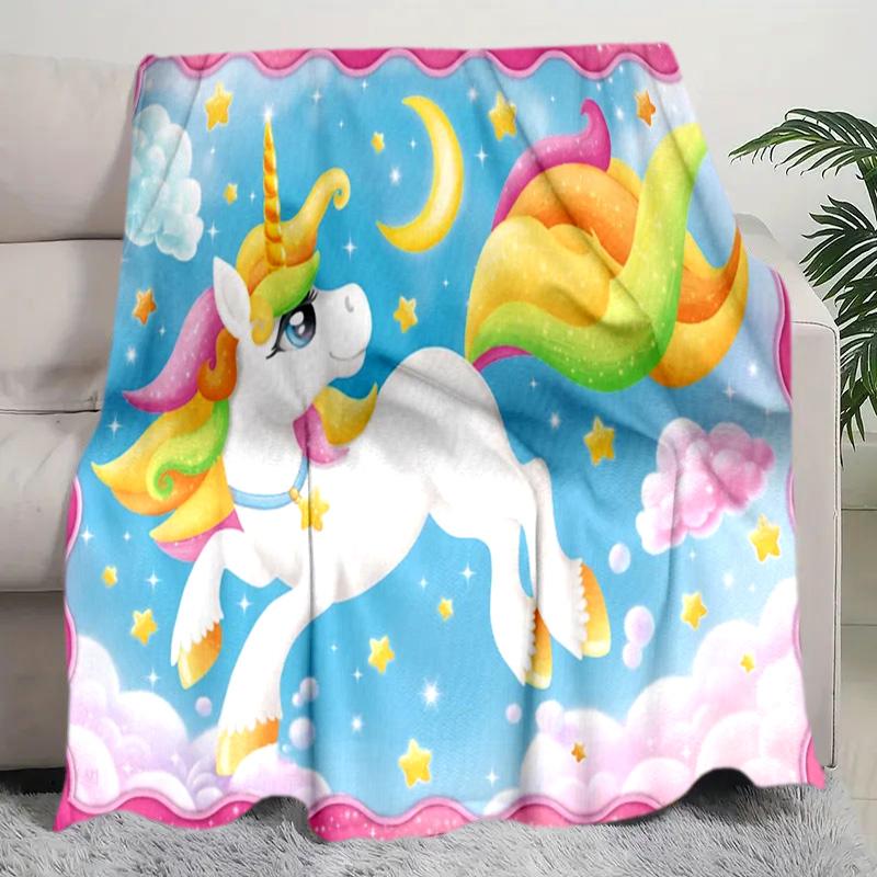 Unicorn Fantasy Blanket Soft Comfortable All Seasons Perfect Sofa Office Nap Travel Birthday Gift Christmas Present