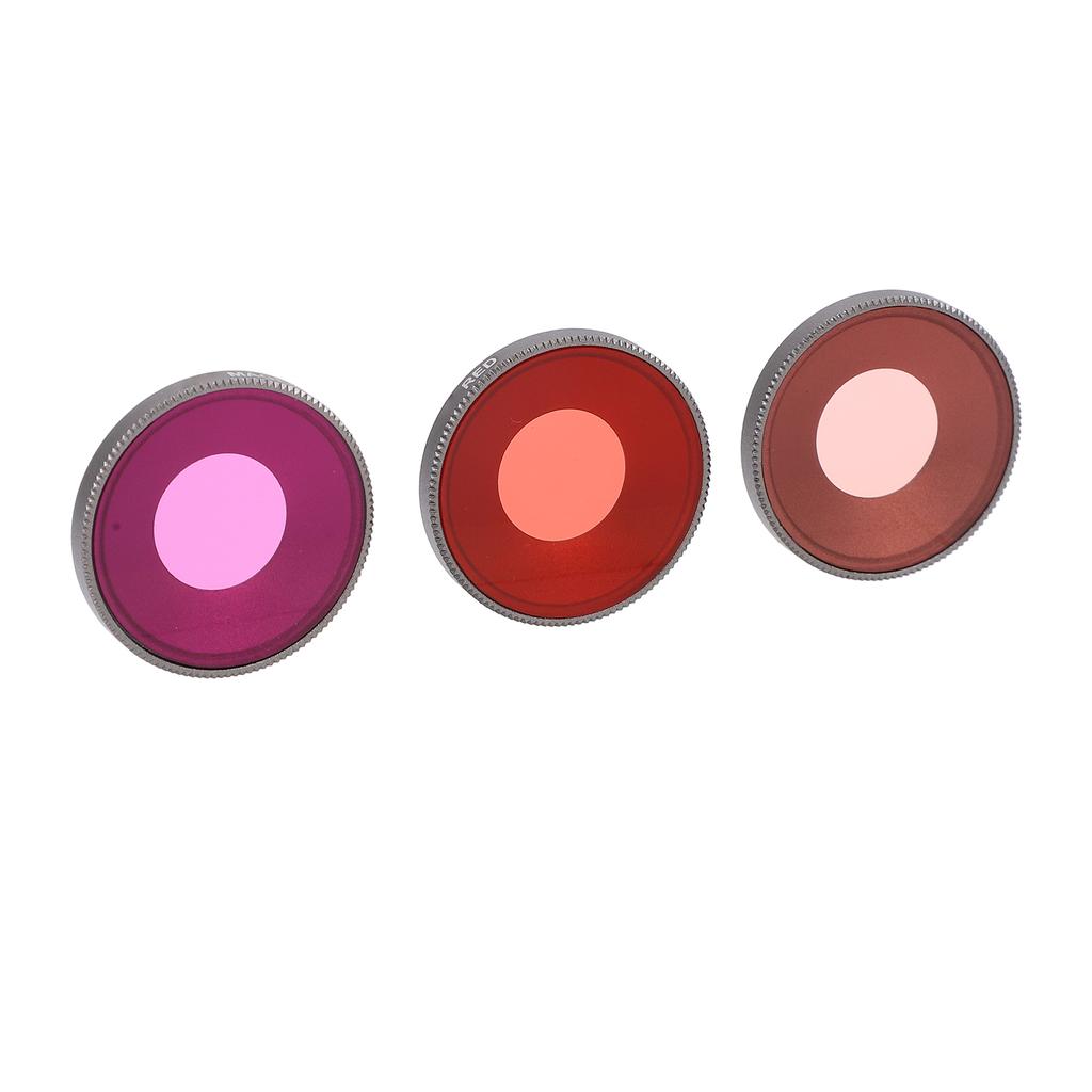 3 Stück Kameraobjektiv Tauchfilter Hochauflösendes Optisches Glas Rosa Rot Lila Kamera Tauchfilter