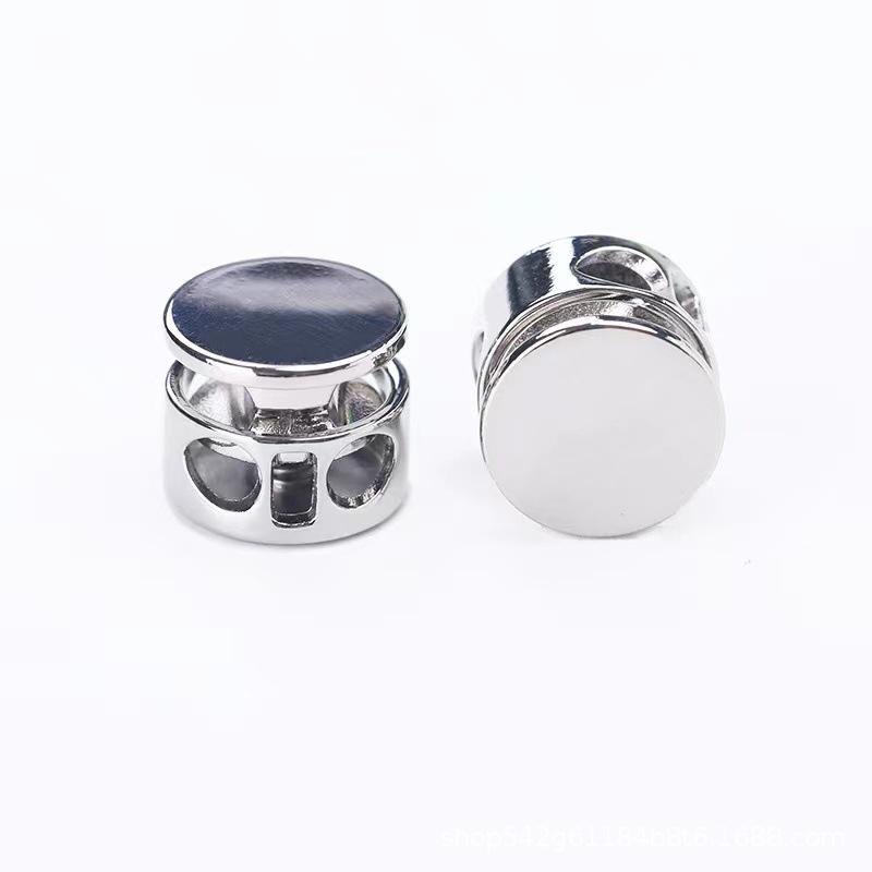 Metal Spring and Rope Belt Adjustable Anti-Slip Buckle with Double Hole Pig Nose Design