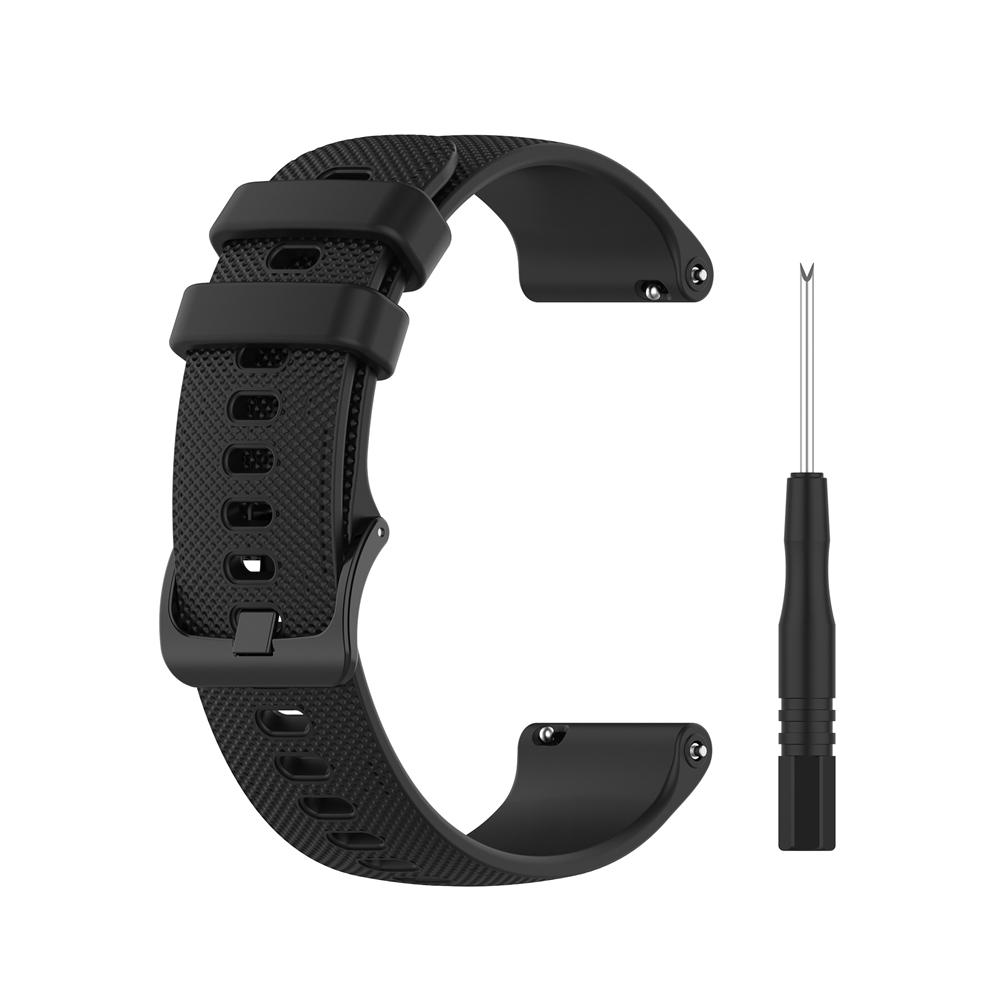 

Grid Texture Silicone Replace Watch Band 22mm for Garmin Forerunner 745 White