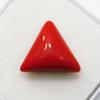 Natural 4 Ct Natural Cabochon Trillion Cut Italian Red Coral Loose Gemstone
