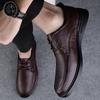 Herren Business Casual Lederschuhe aus Rindsleder, bequem, explosiv, klassische Dad-Schuhe, Übergröße, Freizeitschuhe für Herren