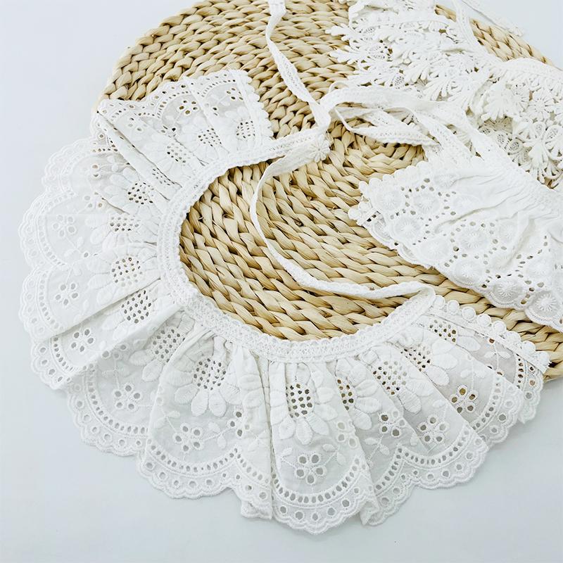 Perfektní kombinace Krajkové dětské bryndáčky Šála Bavlněný límec Dětské doplňky na krk Pro dívky Vše ladící Prolamované dětské dívčí šály Doplňky 3-8 let