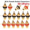 2-20pcs RCA Female Socket Connectors Zinc Alloy Gold Plating Female RCA Jack Connector Accessories RCA Female Plug Audio SocketGood Product