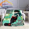 Cartoon My Hero Academia Fleece-teppe, All Over Print, Gaver til ham/hennes mønsterteppe