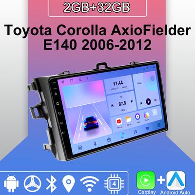 Toyota Corolla Axio Fielder E140 2006-2012 İçin Android Carplay Araç Radyosu Multimedya Oynatıcı Ana Ünite Stereo GPS Navigasyon BT WIFI 2+32GB