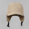 Double-Sided Lamb Plush Lei Feng Hat Women'S Winter Thickened Warm Ear Protection Hat Outdoor Ski Cycling Flight Hat