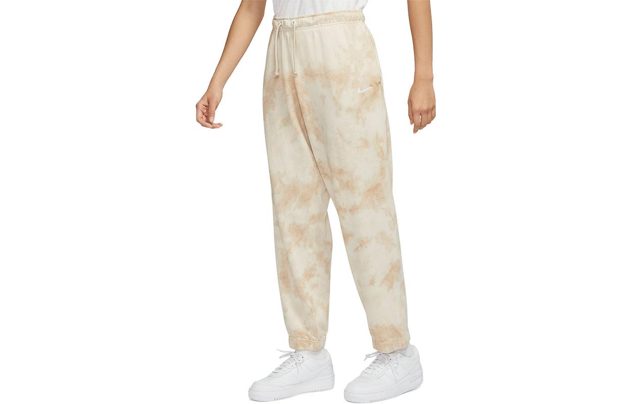 Nike Knitted Sweatpants Women s Beige Moderate Cuffed Pants DM6715-126 M