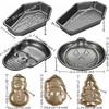 Non-stick Halloween Baking Cake Mold Creative Carbon Steel Pumpkin Shaped Mold Easy Release Baking Pan Christmas Cooking