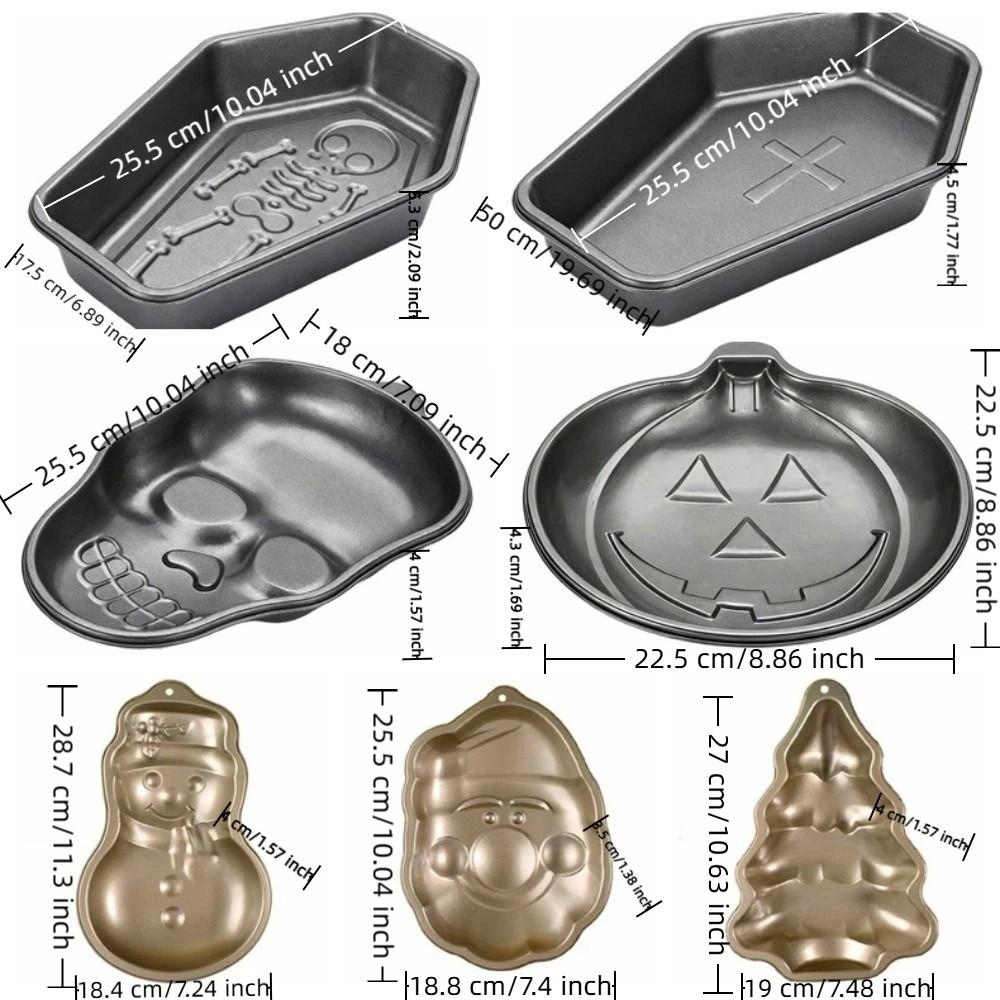 Non-stick Halloween Baking Cake Mold Creative Carbon Steel Pumpkin Shaped Mold Easy Release Baking Pan Christmas Cooking