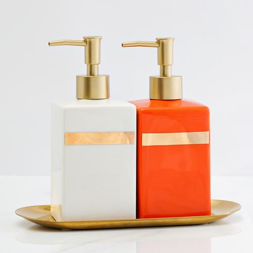 Bathroom Hand Sanitizer Soap Dispenser Gold Press Ceramic Lotion Bottle Hand Sanitizer Dispenser Bottle Bathroom Accessories