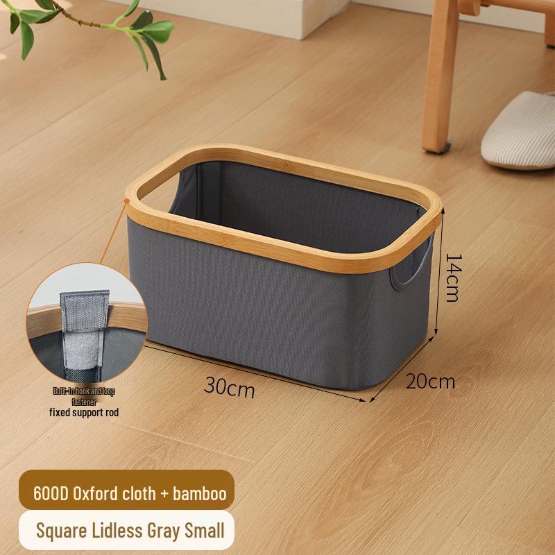 Foldable Large Desktop Storage Basket with Lid for Bedroom - Laundry, Toys, and Clothes Organizer