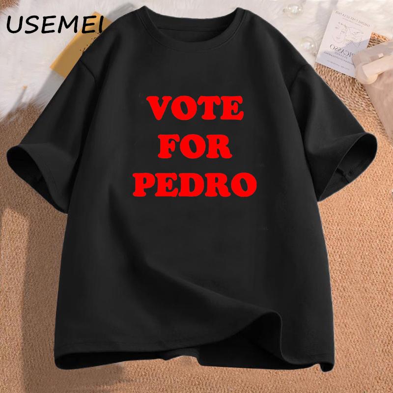Vote for Pedro Sanchez Movie T Shirt Men Women Cotton Short Sleeve Oversized Tshirt Unisex Vintage Clothes Womans Clothing Tees