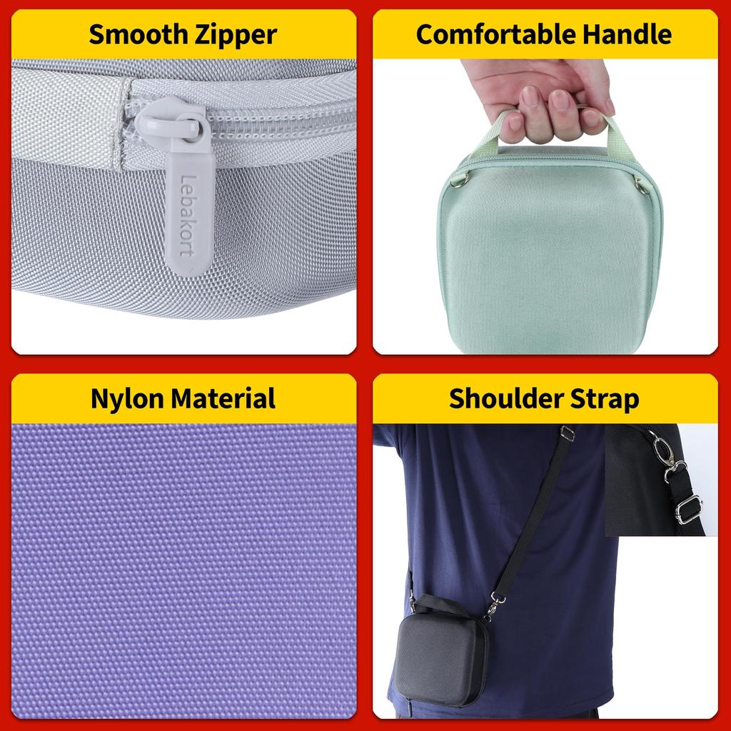 Lebakort Storage Case Compatible with Fujifilm Instax Mini 12/11 Instant Cameras (Lilac Purple Case)