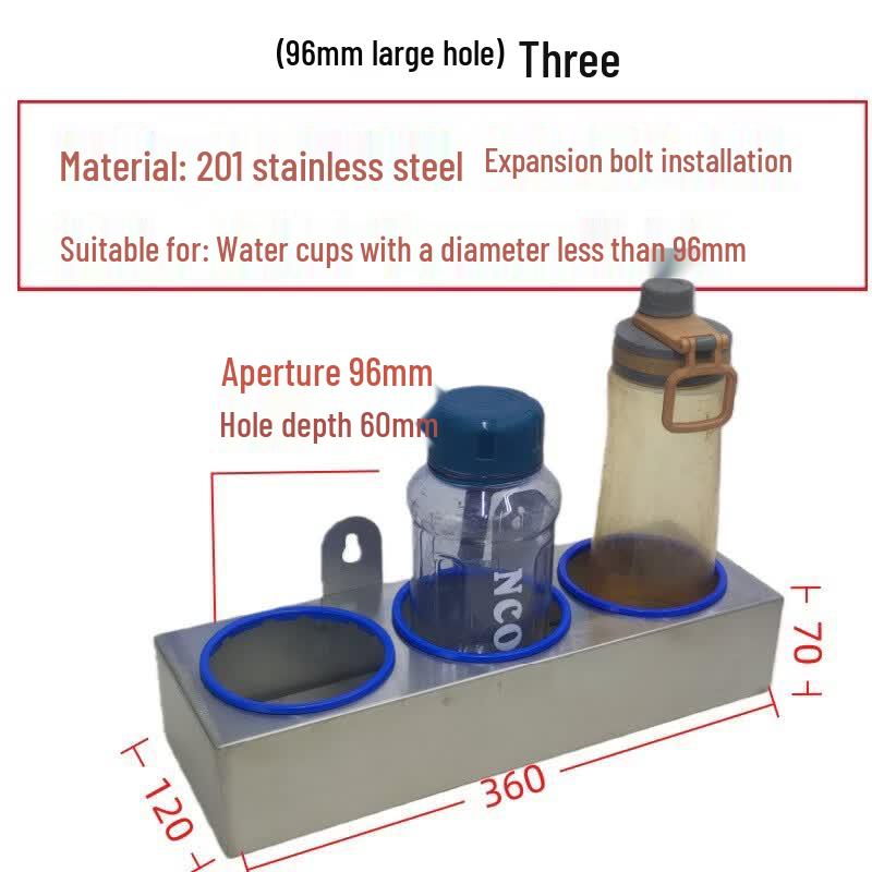 ZhiShi Stainless Steel Wall Mount Cup Holder