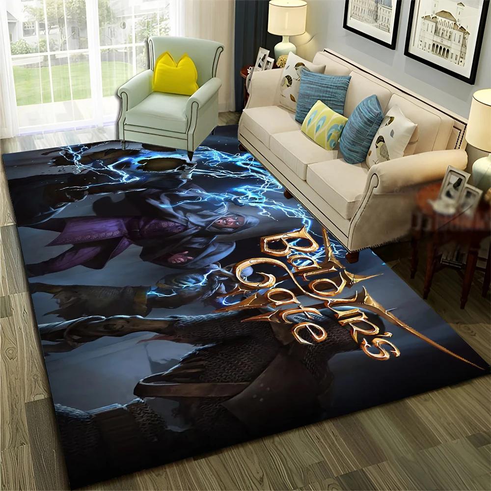 Baldur Gate3 Game Gamer Cartoon 3D Carpet Rug for Home Living Room Bedroom Sofa Doormat Decor,Child Area Rug Non-slip Floor Mat