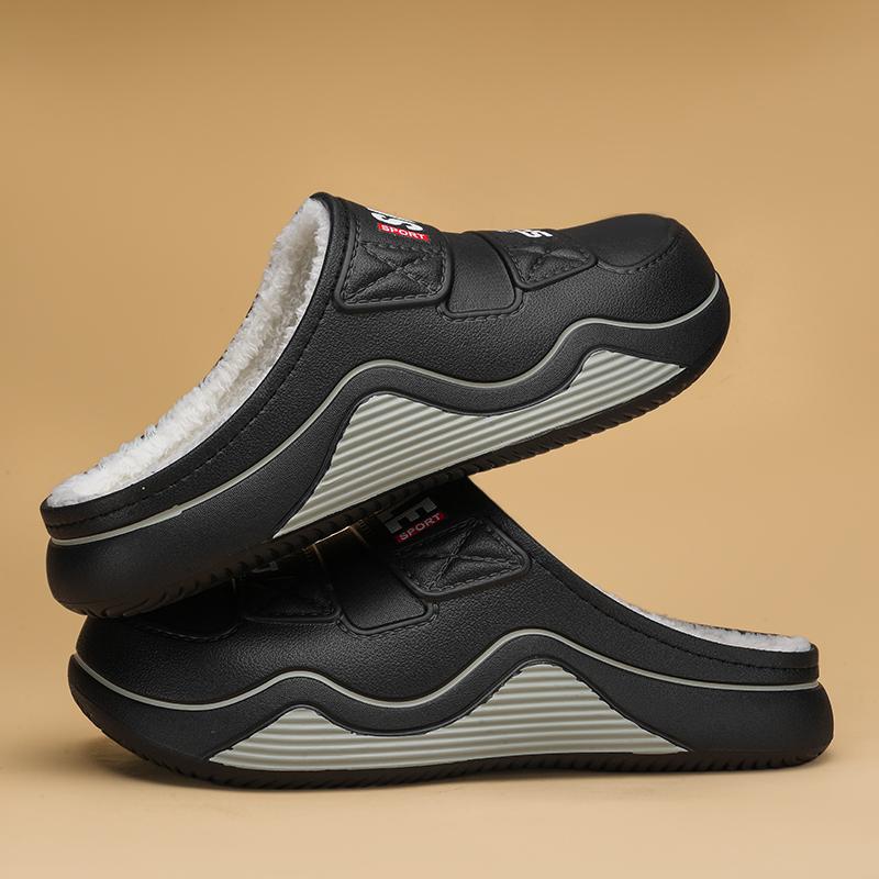 Varm vinter bomullssko dame varm pels hjemmetøfler EVA sklisikre plysj tøfler innendørs par tykk såle fottøy lysbilder