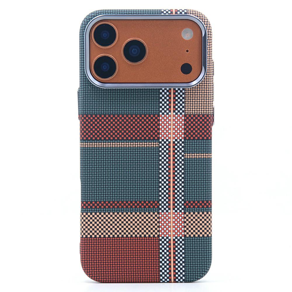 For iPhone 17 Pro Magnetic Case Carbon Fiber Texture Water Transfer PC Phone Cover