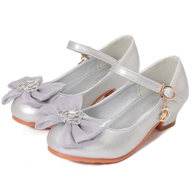 Kinder-High Heels Frühling und Herbst neue Mädchen Mary Jane Prinzessinnenschuhe kleine Mädchen Single Shoes Baby Lederschuhe mittlere und ältere Kinder