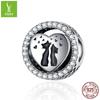 Yinziyun Cat Paw Print DIY Bracelet Spacer Beads: Cute S925 Sterling Silver Pet Imprint Collection