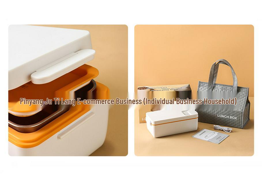 304 Stainless Steel Cordless Heated Lunch Box for Office – Insulated, Water-Free, Self-Heating Bento Box