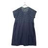 Haat HA31FT622 Navy X Green Short Sleeve Embroidered Dress Dress 3 Navy X greenUsed