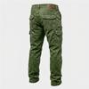 Herren Multi-Taschen Denim Cargo-Hose Vintage Gewaschen Gerade Arbeits Hose D-Ring Taille Outdoor Freizeit Hose