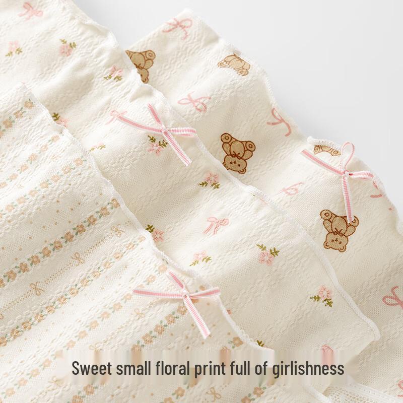 Cosmo Lady Women's Cute Pure Cotton Mid-Waist Antibacterial Briefs