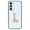 Striped Background Giraffe Phone Case For Samsung Galaxy A20,21s,22,31,32,52,53,72,73,80,91 Soft Liquid Silicone Black Cover