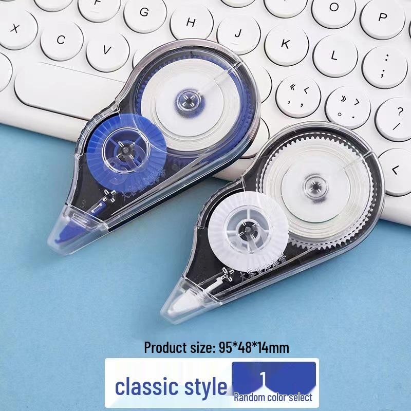 Taśma korygująca klejąca, cicha, o dużej pojemności - Trwała, typu push, niełamliwa, wysoka wartość dla uczniów