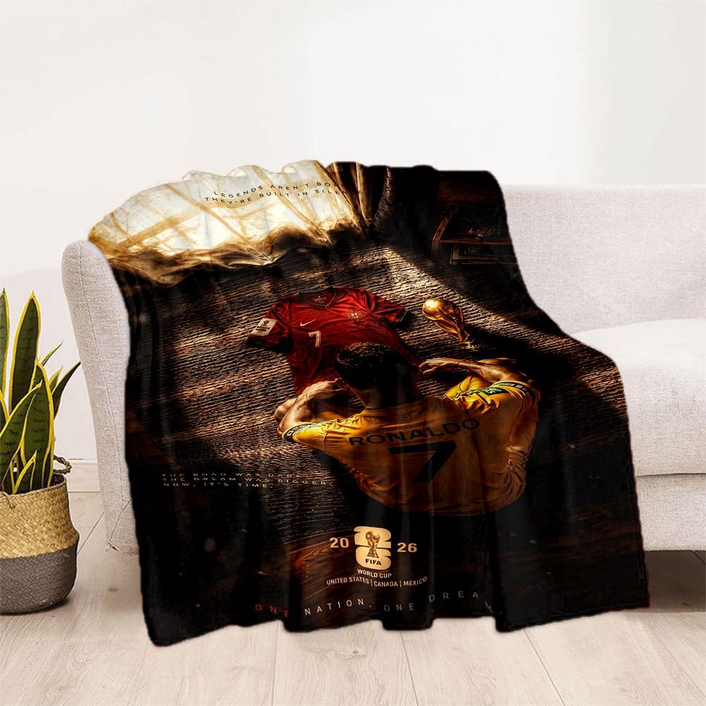 Cr7 Football Legend Blanket Soft & Cozy Perfect for Sofa Chair Bedding All-Season Use Digital Print Gifts For Family Or Friends