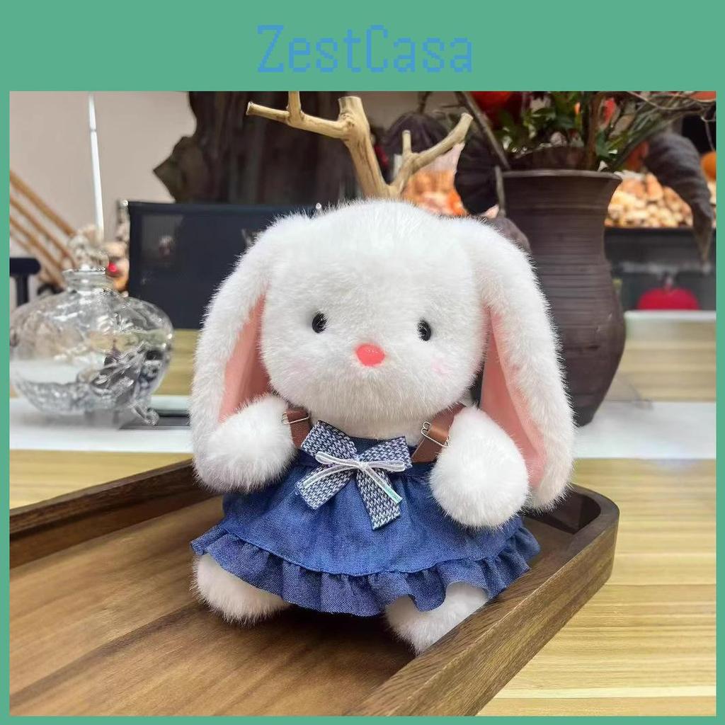 Rabbit Strap Skirt Plush Toy With Bowknot Doll Childrens Toy Holiday Gift