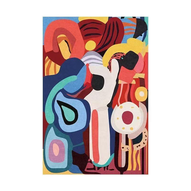 

Абстрактний Килим Вітальня Мистецтво Неправильний Колір Дім Спальня Приліжковий Килимок Легкий у Догляді Гардеробна Кавовий Столик Килим Tapis 3.9x6.5ft(120x200cm)