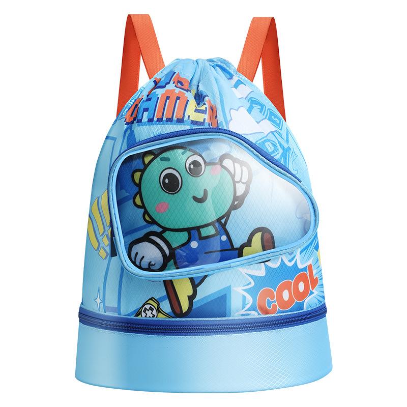 Kinder Schwimmtaschen Trocken Nass Trennung Wasserdichte Aufbewahrungstasche Jungen und Mädchen Strandtasche Niedlicher Cartoon Rucksack Sporttasche