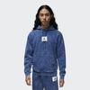 Jordan Tie-Dye Logo Patch Drawstring Hoodie Long Sleeve Sweatshirt Men Tops Blue DR3088-493