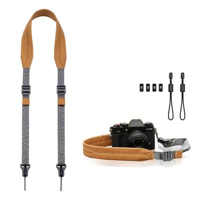 Ulanji Falcam Camera Shoulder Strap with Maglink Quick Adjustable Length from 950mm To 60kg Load Leather and Nylon 36mm for Mirrorless and SLR Classic