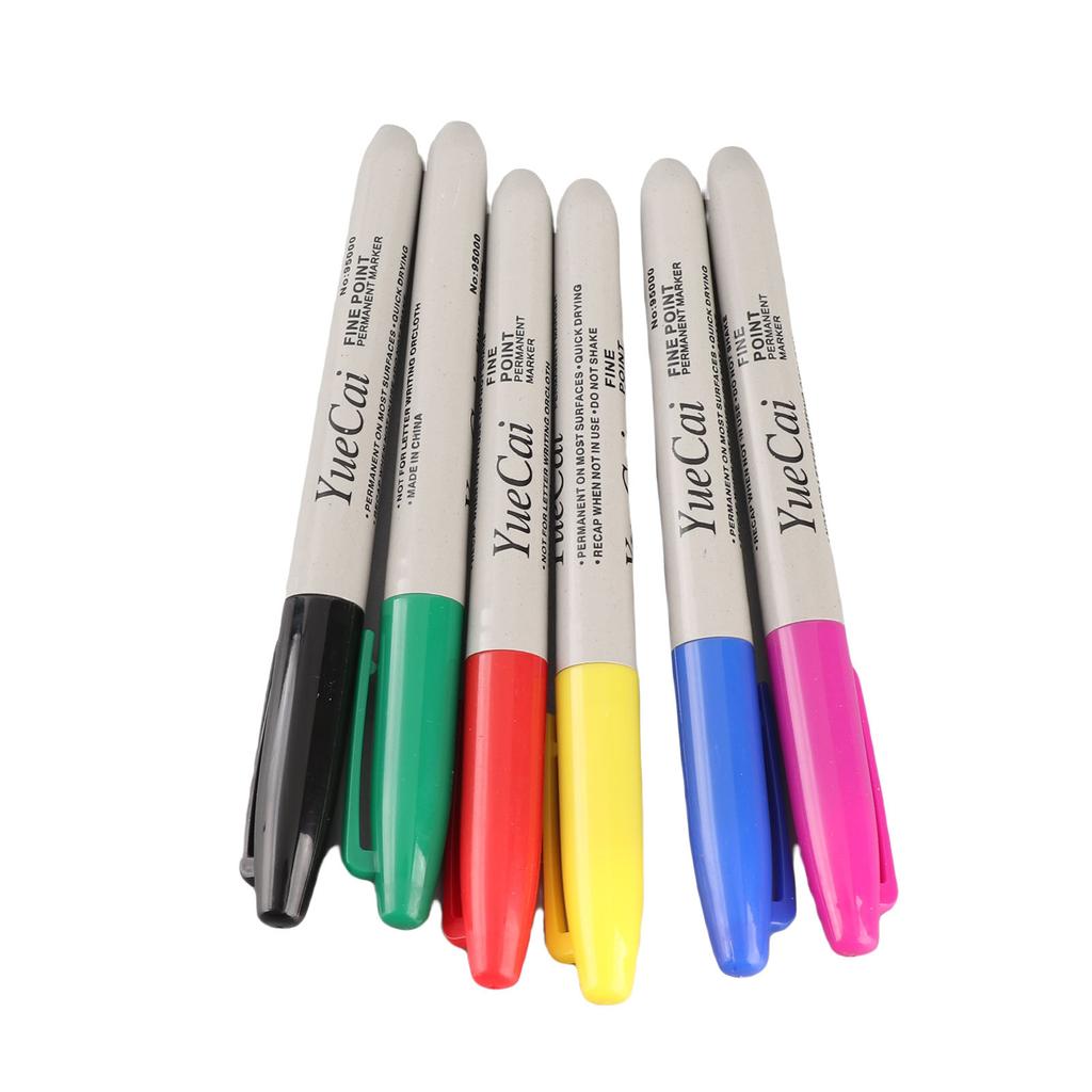 6Pcs Set Tattoo Piercing Skin Marker Positioning Pen Permanent Makeup Body Art Beauty Tool