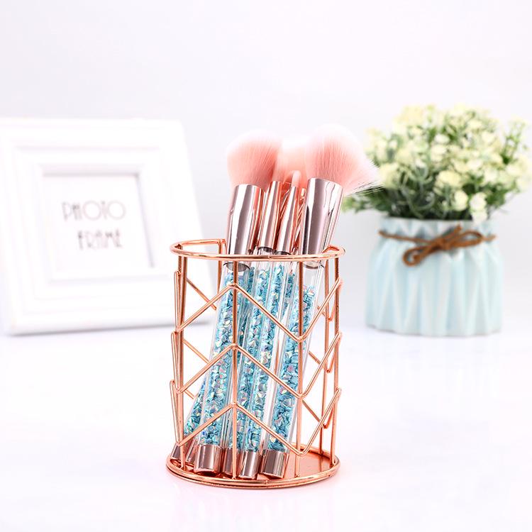 Nordic Rose Gold Multifunctional Iron Pen & Makeup Brush Holder
