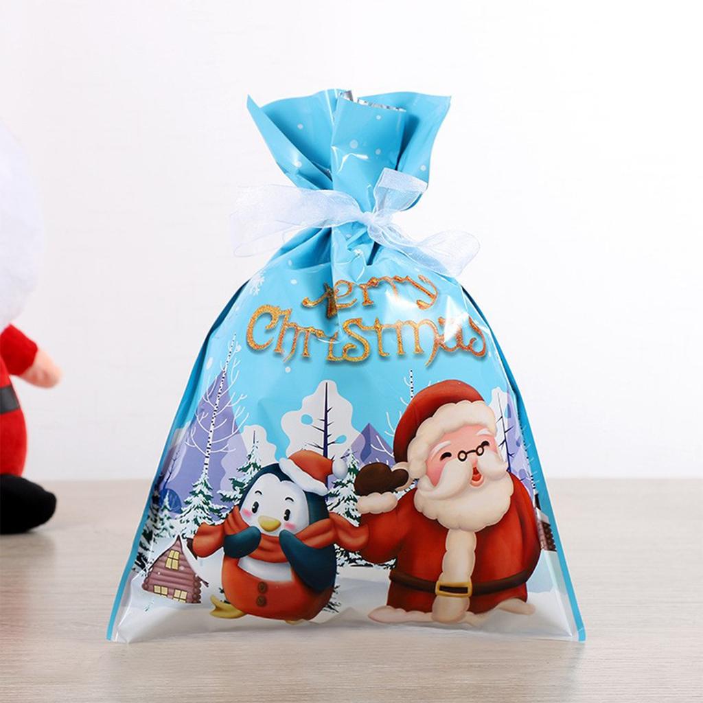 Drawstring Christmas Gift Bags, New Foil Gift Bags, Decorative Gift For Holiday Celebrations, Portable Multicolor Gift Pouches For Kids